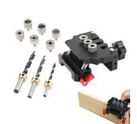 Drill Jig - Doweling Jig Kit | Doweling Jig | Adjustable Doweling Jig Kit, Woodworking Tool, Drill Jig For Straight Holes, Complete Doweling Jig Kit, Drilling Guide Power Tool, Handheld Dowel Jig