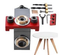Drill Jig per buchi dritti, maschere per la lavorazione del legno | Blocco maschera per trapano regolabile,Kit foro di perforazione, Jig Dowel Center, strumento di giunti di lavorazione del legno prof