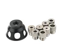 Drill Punch Locator - Aluminum Alloy 4.8x4.8x4cm | Dowel Drill Guide, Portable Drilling Fixture Woodworking Tool With Drills Bit For Precise Hole Punching | For Carpentry DIY Home Workshop Use