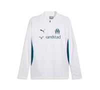 Drill top allenamento con 1/4 di zip OM 2024/25 Blanc S