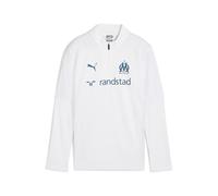 Drill top allenamento da bambino con 1/4 di zip OM 2024/25 Blanc 15/16 anni