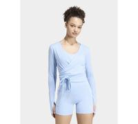 Drill top allenamento da donna adidas Studio Soft 3 Stripes Bleu 2XL