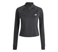 Drill top allenamento da donna con 1/4 di zip adidas Essentials Minimal Branding Noir S