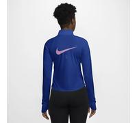 Drill top allenamento da donna con 1/4 di zip Nike Tempo Swoosh Bleu XS