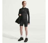 Maglietta per ragazze Nike Pro Dri-Fit Half Zip Long Sleeve - black/black/white - Nero (XS)