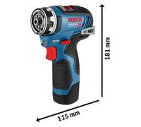 Drill-wireless Bosch 12 V 35 nm senza batteria o caricabatterie in un professionista L-Boxx 102-GSR 12V-35 FC