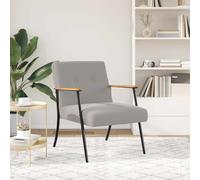 Drillkyn Poltrona in tessuto riccio simile alla lana, con gambe in acciaio, 59 x 75 x 78 cm, ergonomica, imbottita, per soggiorno, camera da letto, poltrona relax e da lettura, colore: grigio chiaro