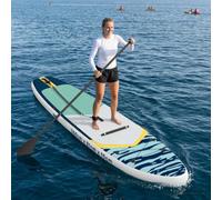 Drillkyn Tavola da SUP con sedile 2 in 1, Poseidon x x verde, in PVC, gonfiabile, con pagaia, convertitore per kayak, pedana antiscivolo per il tempo libero, sport acquatici, yoga, pesca, famiglia