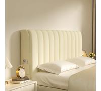 DRIMEE Cuscini per Testata Letto Matrimoniale Schienale Letto Imbottito Copri Testata Letto Matrimoniale Imbottita Vestiletto e Decorazioni Camera da Letto,Cream Apricot,180CM