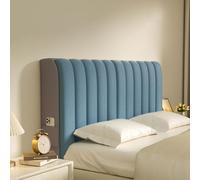 DRIMEE Cuscini per Testata Letto Matrimoniale Schienale Letto Imbottito Copri Testata Letto Matrimoniale Imbottita Vestiletto e Decorazioni Camera da Letto,Blu,180CM