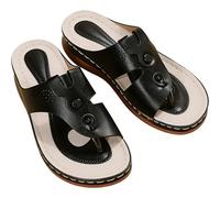 DRIMEE Sandali Ortesi Donna | Scarpe Ortopediche Slip On per Camminata | Sandali Infradito Piatti | Sandali Comfort per Donna Sandali Ortopedici Supporto per Arco Plantare,Nero,US8/EU40