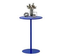 Drink Bar Tables for Small Spaces, Round Cocktail High Top Pub Bistro Table, Coffee Table for Events Party, Kitchen Dining, Home Bar, Sofa Couch Chair, Patio, Blue(60x60x72cm)