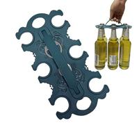 Drink Carrier, 6-Can Beverage Holder, Portable Take-Out, Ergonomic Built-In Handle and Bottle Opener Tool, Compact Ideal for Outdoor Camping, RV, Beach, Picnic, BBQ, Event Use