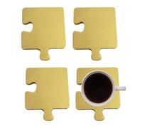 Drink Coaster Set, Table Cup Coasters, 4 Pieces Jigsaw Coasters Reusable Cup Holder Tabletop Protection Decor For Cups Mugs Beverage Containers Storage Management Shield Aesthetic Utility Base Kit