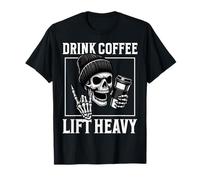 Drink Coffee Lift Allenamento pesante Allenamento Fitness Palestra Maglietta