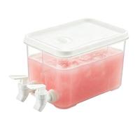Drink Dispenser - 3L Fridge Pitcher, Leakproof Beverage Container With Spigot | 22x15x14cm Fridge Beverage Dispenser For Juice Cocktails Iced Tea Soda Party Kitchen Countertop Home Use