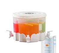 Drink Dispenser with Spigot, 4-Grid Beverage Container, PP Refrigerator | Water Pot, Lemonade Juice Holder, Large Cold Water Bucket, Summer, Outdoor Use, 12,99 x 14,17 pollici