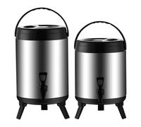 Drink Dispensers Parties, Portable Insulated Beverage Jug, Large Capacity Cooler Container Hot, Cold Drinks, Ideal for Travel, Camping, Picnic, Beach, Events 8.86x8.86x11.81 Inches