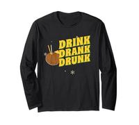 Drink Drank Drunk (Dichiarazione Divertente per Bere Una Festa) Maglia a Manica