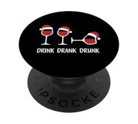 Drink Drank Drunk - Maglietta Divertente di Natale PopSockets PopGrip Adesivo