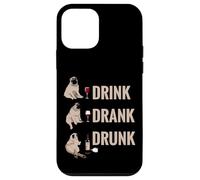 Drink Drank Drunk Pug Drinking Wine Meme Hilarious Custodia per iPhone 12 mini