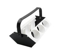 Drink Holder with Handle - Portable Beer Carry Tray with Ice Compartment, 6-Slot Drink Organizer with Grip, Heavy Duty Insulated Material, Stress Reliever Tool, for Travel Camping Fishing Hiking