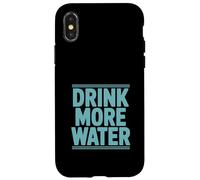 Drink More Water Health Coach Idratazione Divertente Custodia per iPhone X/XS