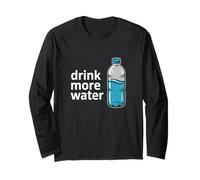 Drink More Water Health Coach Idratazione Divertente Maglia a Manica