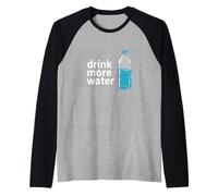 Drink More Water Health Coach Idratazione Divertente Maglia con Maniche Raglan