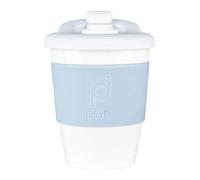 Drink Pod Tazza da caffè riutilizzabile da 340 ml, con labbro in gomma girevole, senza BPA, in plastica PLA - Inverno/Bianco