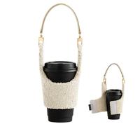 Drink Sleeve Holder - Portable Beverage Carrier, Reusable Cup Grip, Lightweight Travel Mug Wrap| Adjustable Insulated with strap and for coffee water bottle shopping hiking picnic camping cycling