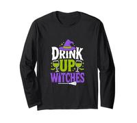 Drink Up Witches Divertente Halloween Spooky Bere Maglia a Manica