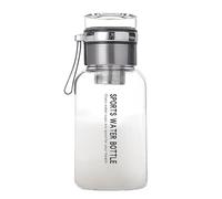 Drinking Bottle, Glass Sports Drinkware, Leak Proof Reusable Flask with Tea Strainer, Heat Resistant Sport Bottle for Juice, Coffee, Milk, Beverage at Gym, School, Travel