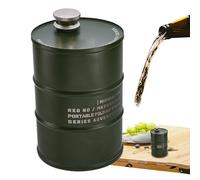 Drinking Flasks Set, Portable Beer Barrel, 3.74x5.31 Inches Leakproof Steel Flagon, 750ml Outdoor Hydration Gear for Fishing Hiking Camping Workplace Gathering or Picnic Use