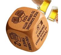 Drinking Games For Adults Party - Wood 5cm | Funny Interactive Drinking Dice Game, Party Game For Friends Couples Family Social Events, Fun Group Activity Games Home Weekend Parties | Partys Fun