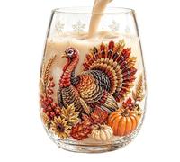 Drinking Glasses Funny Cute Harvest Anti-Tip Fall Table Kitchen Glasses