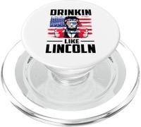 Drinking Like Lincoln Merica Flag Patriotic 4th of July PopSockets PopGrip per MagSafe
