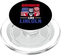 Drinking Like Lincoln Merica Flag Patriotic 4th of July PopSockets PopGrip per MagSafe