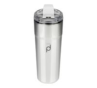 DrinkPod Metallic Range Thermos da caffè da 450 ml, argento, tazza da viaggio isolata a doppia parete in acciaio inossidabile