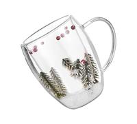 Drinkware termoresistente della tazza di caffè della tazza di vetro dell'acqua doppia del fiore secco
