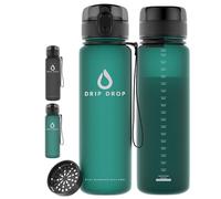 DRIP DROP Borraccia da 1 l Sport uberBottle SoftTouch, senza BPA, in Tritan, per fitness, università, attività all'aperto, bicicletta, lavoro, leggera, resistente agli urti, riutilizzabile