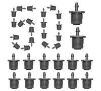 Drip Emitters, Irrigazione Drip Heads, Dripper Nozzle Sprinklers, 360 gradi Adjustable Flow, Wide Spray Coverage, Garden Plant Watering, 1,1 x 0,79 pollici, Color, Black 50 pezzi