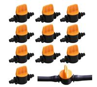 Drip Irrigation Swi-tch Valves - Pantaloni da giardino Stop Valve | Drip Irrigation Barb Shut-Off Valve | 10 X Garden Tubing System, Anti Drop Gadgets, Cut Off Equipment for Greenhouse Indoor Home