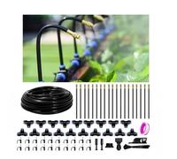 Drip Irrigation System for Garden - 40 Ft Kit with 13 360°Adjustable Copper Nozzles Hose, Automatic Atomizing Plant Watering Sprinkler for Yard, Lawn, Greenhouse, Potted(60FT)