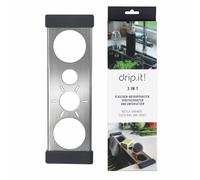 Sanni Shoo drip.it! Scolabottiglie in Acciaio Inox Multiuso e Estensibile | Practico, Pieghevole, Salvaspazio, Resistenti al Calore | Scolapiatti per Bottiglie | Organizer/Accessori/Supporti Cucina
