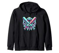 Drip mazza da baseball gocciolante giocatore di baseball ragazzo di baseball Felpa con Cappuccio