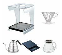 Drip station per caffè Hario V60 & dripper & range server & bilancia & bollitore