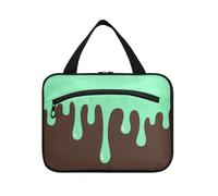 Drip Style Colorful Hanging Travel Toiletry Bag per le donne con gancio, designer chic trapuntato trucco borsa per crociera viaggio crociere bolso de viaje para Mujer, Stile a goccia colorato, L