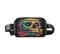 Drip Style Cranio di Natale Alla Moda Running Belt Bag Marsupio per le Donne Uomini Mini con Cinghia Regolabile per Viaggi Vacanza Running Accessorios para correr mujer