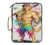Drip-Style Golden Retriever Baseball Player Organizer Cartella Espandibile 7 Tasche Formato Lettera A4 con Chiusura a Cerniera per Documenti Archiviazione Portafoglio sacchetto tappeti de